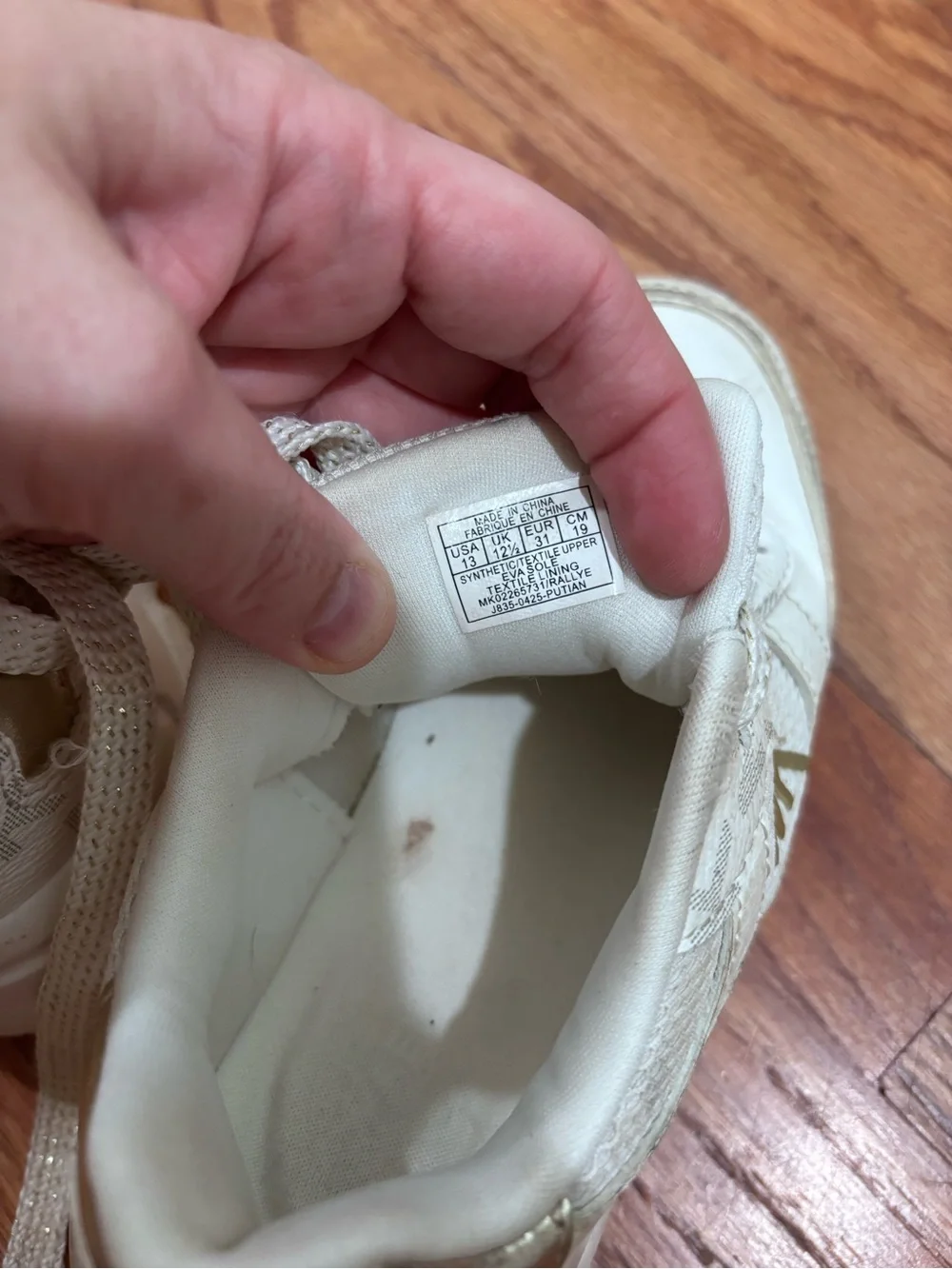 Michael Kors Kids' Cream & Gold Chunky Sneaker